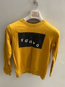 Pantaloons Mustard Yellow Graphic Print Sweatshirt