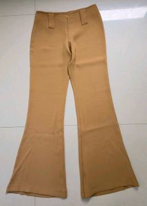 Flared Tan Trousers