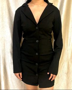 Black Button-Down Dress