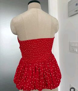 Red Polka Dot Top