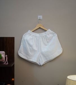 White Casual Shorts