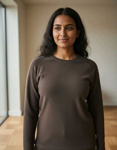 Woollen Brown Long Sleeve Top