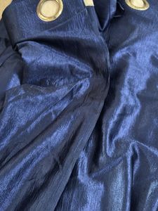 Elegant Navy Blue Curtains - Set Of 2 Door Size