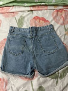 Button-Up Denim Shorts