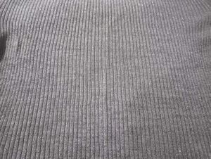 Silver Ribbed Long Sleeve Top