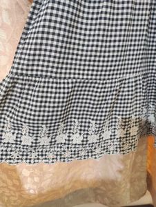 George Gingham Black &amp; White Checkered Dress