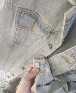 Faded Design Light Blue Denim Jacket