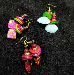 Handmade Beaded Earrings. Combo Of Any 3
