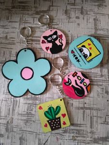 Handcrafted Keychain & Fridge Magnet