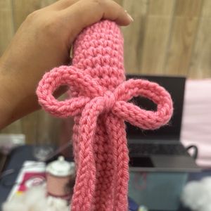 Pink Crochet Mini Bag