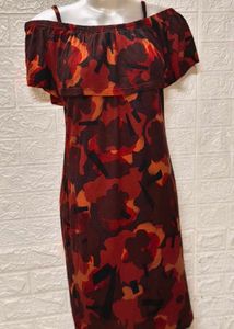 Dresses For Rs.99 Only/ Floral Orange Dress