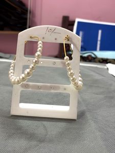 Pearl Hoop Earrings