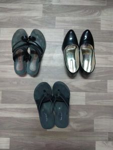 Combo Set Of 3 Flats, Slipper