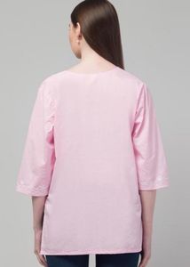 Pink Embroidered Short Kurti💕