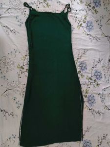 Straight Fit Sleeveless Green Suit and pant set