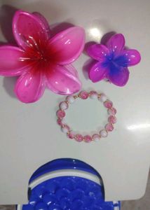 Floral Hair Clip &amp; Beads