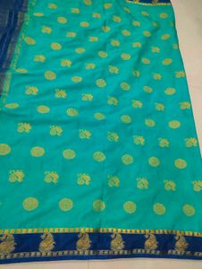 Elegant Teal Saree