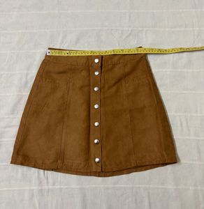 H&amp;M Faux Suede Mini Skirt