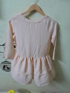 Dressberry 2 Layer Light Peach Cinched Top