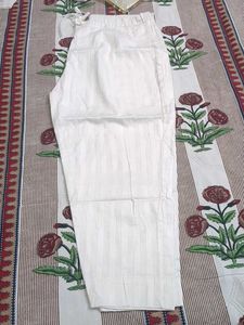 White Embroidered Kurta With Pocket Pants