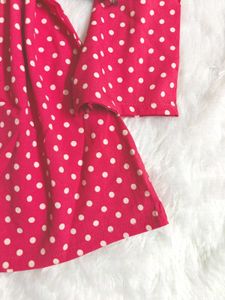 🆕 Cute Polka Dot Cold Shoulder Top