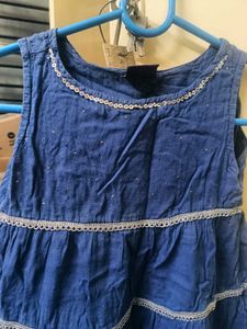 Girls&#39; Tiered Blue Dress