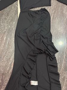 Black Cut-out Fit &amp; Flare Dress