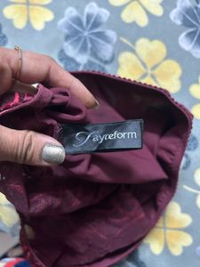 Burgundy Lace Detail Panties