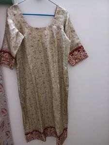 Beautiful Stiched Silk Suit Set