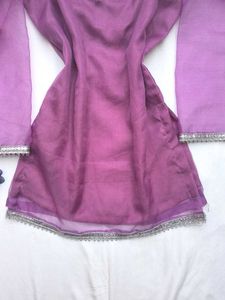 Organza Corset Back Kurti 🪻