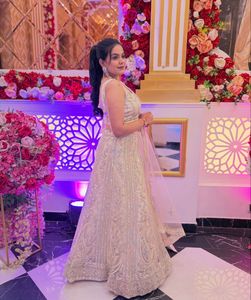 Off White Wedding Lengha