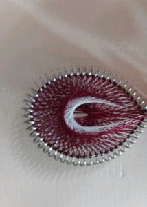 Pink And Silver Coloured Earrings