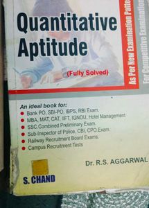 R.S. Aggarwal Quantitative Aptitude Book