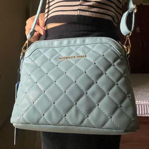 Lino Perros Blue Quilted Crossbody
