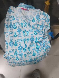 Purple Embellished Kurta Set