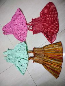 Cute Baby Girl Dresses - Set of 4