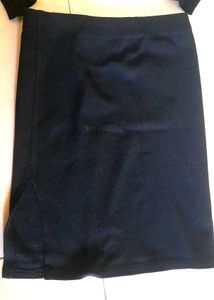 Classic Black Mini Skirt with Side Slit