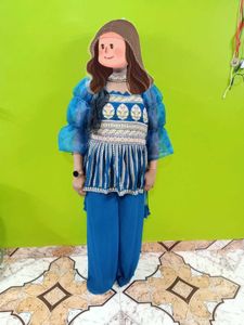 Teal Blue Colour Sharara Set With Dupatta