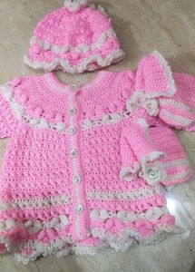 Girl Handmade Sweter, Cap And Socks