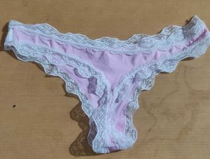 Lace Trim Thong Set. Size- Large Can Be Worn