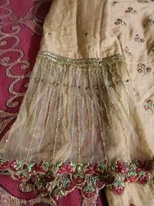 Hand Embroidery Cotton Salwar Kurti Dupatta Set