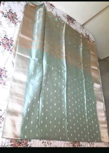 Elegant Light Blue Silk Blend Saree