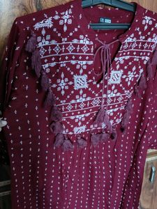 Plus Size Maroon Dress