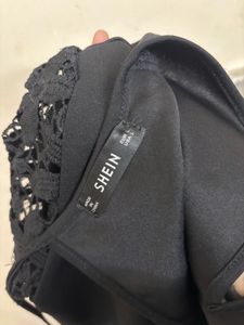 Black Lace Sleeve Playsuit