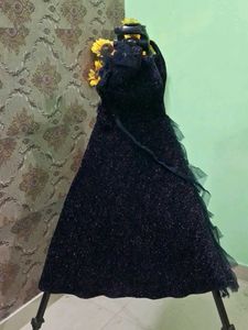 Sparkly Navy Blue Dress Party Wear