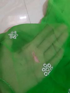 Green Embroidered Top