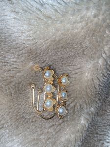 Floral Pearl Hoop Earrings