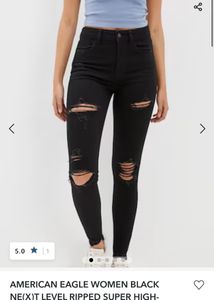 Ribbed High Waist Jeans.