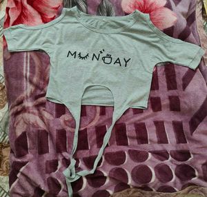 Off Shoulder Crop Top