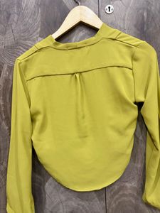 Kiwi Girl Olive Green Cropped Blouse